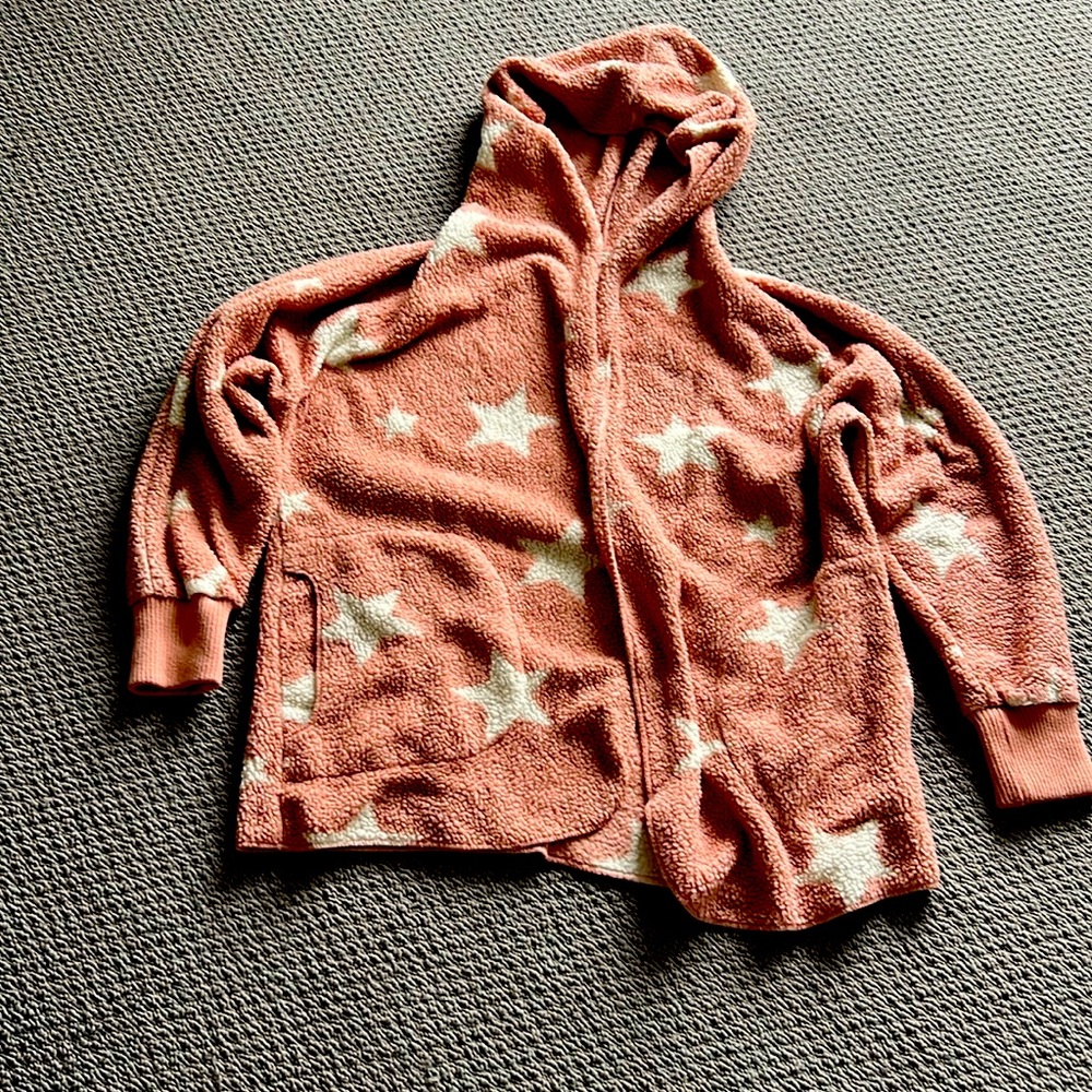 Cozy fleece jacket, light weight, pink, one size fits all